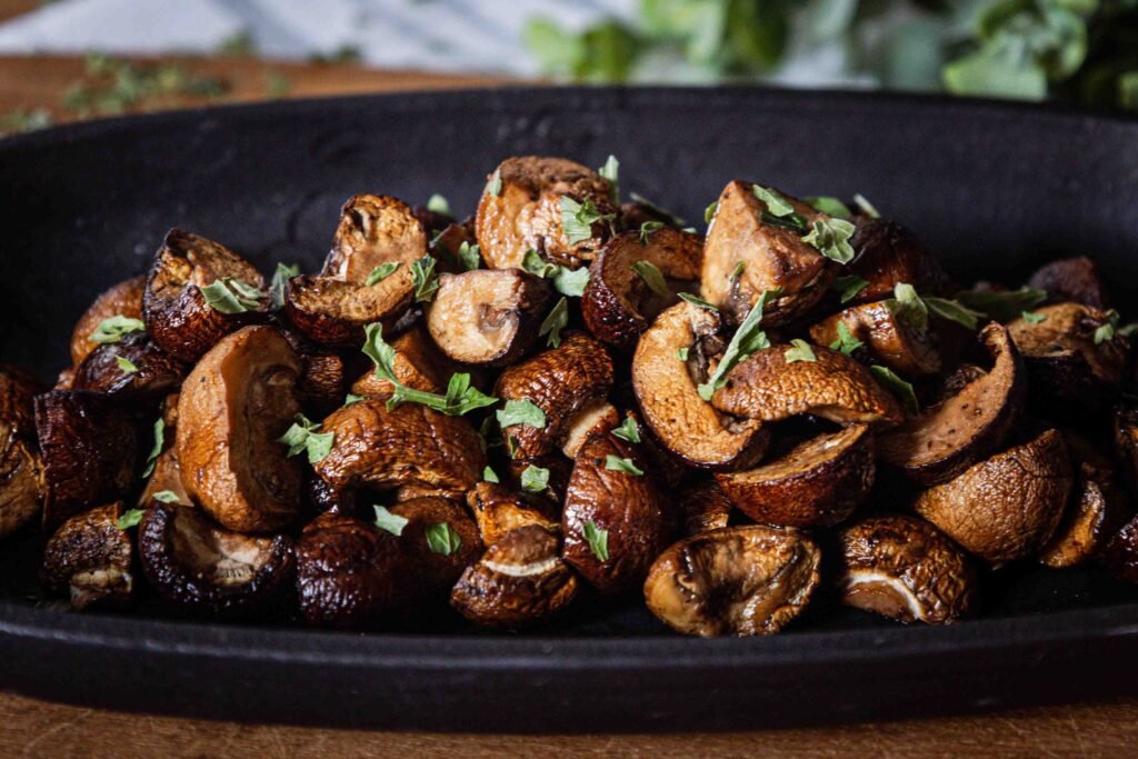 Knusprige Champignons Heißluftfritteuse